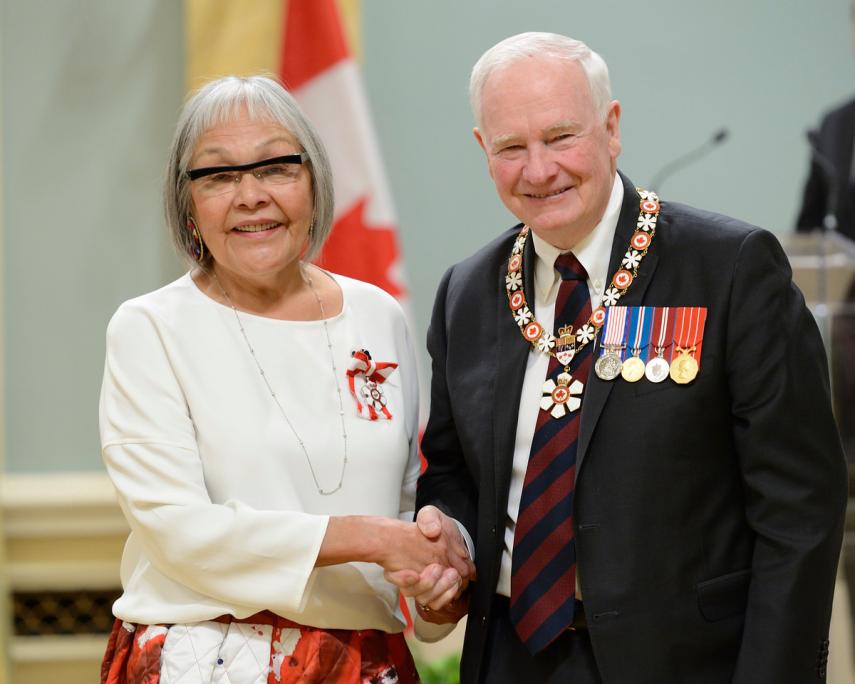 Madeleine Dion Stout receiving Order of Canada